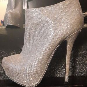 Silver sparkly boots